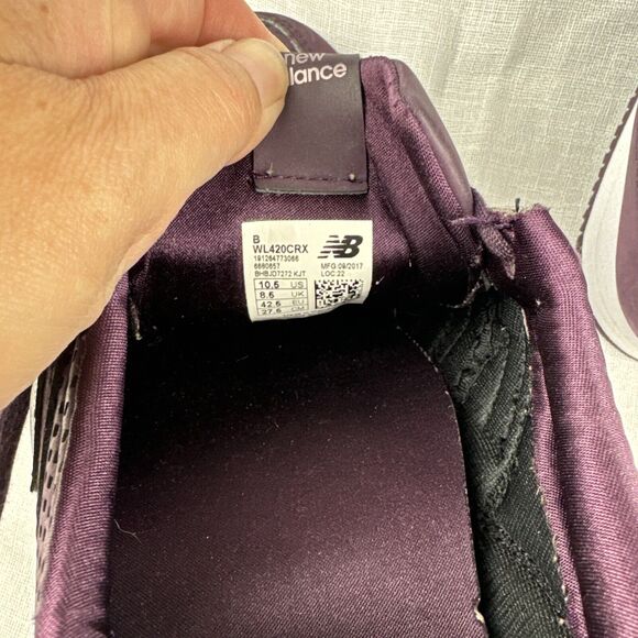 New Balance 420‎ Sneakers Women's 10.5 Dark Purple Causal Shoes WL420CRX (0858) - Picture 7 of 8